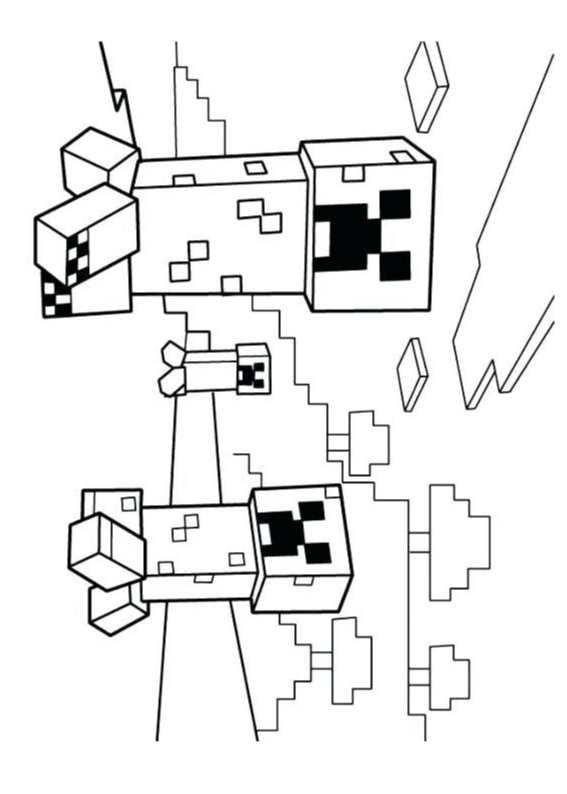 Minecraft Creeper kolorowanki